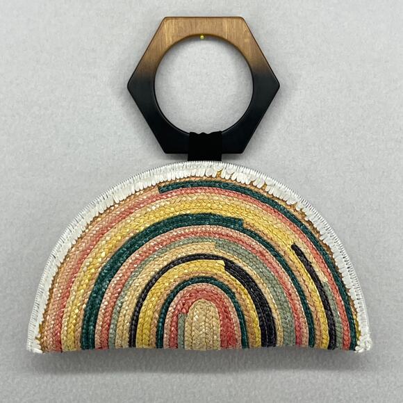Eugenia Kim Handbags - EUGENIA KIM Bag Luna Clutch Rainbow Straw Bracelet Handbag Yellow